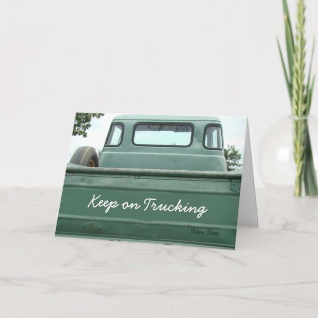 Carte Camion de ramassage vintage2 - personnaliser (Devant)