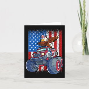 Carte Camion Eagle Monster 4 Juillet Boys American Flag