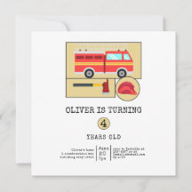 Camion feu rouge | Garçons Anniversaire Thématique