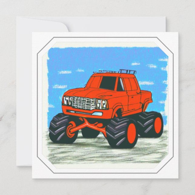 Carte Camion Monster rouge et Camion Monster bleu (Devant)