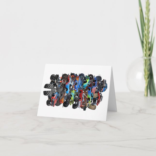 Carte Camion monstre de dessin animé (Devant)