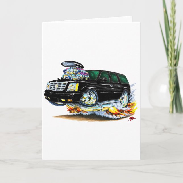 Carte Camion noir Cadillac Escalade (Devant)