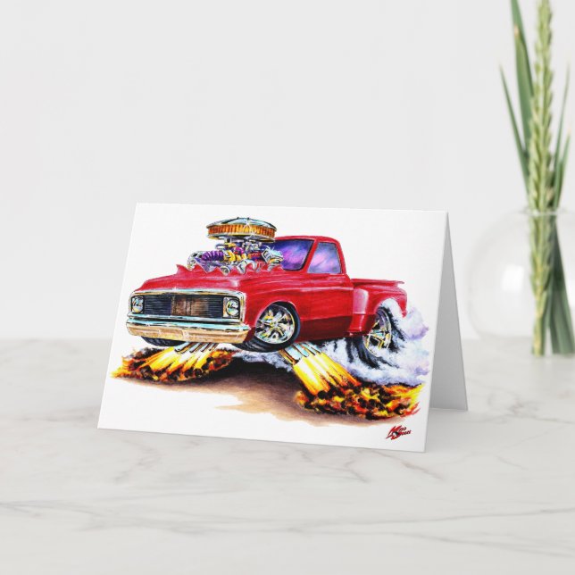 Carte Camion rouge Chevy C10 1970-72 (Devant)