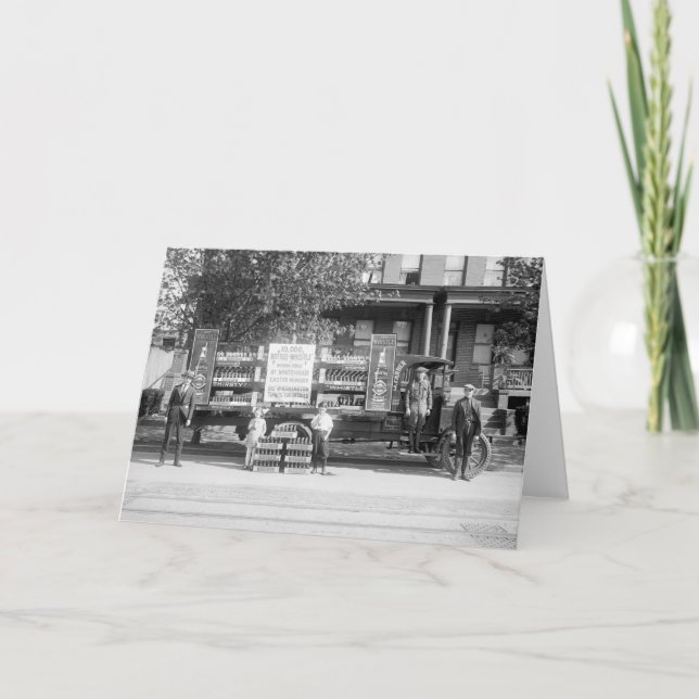 Carte Camion Soda Pop Delivery, début des années 1920 (Devant)
