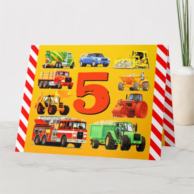 Carte Camions du 5e anniversaire (Devant)