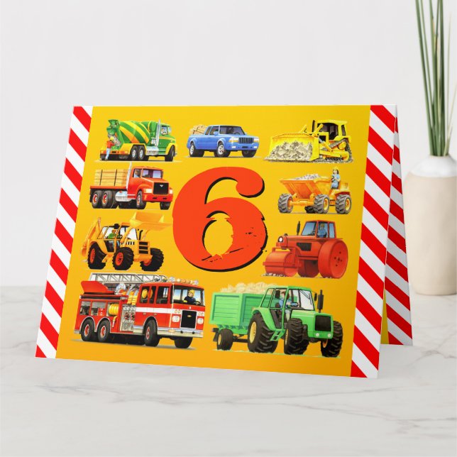 Carte Camions du 6e anniversaire (Devant)