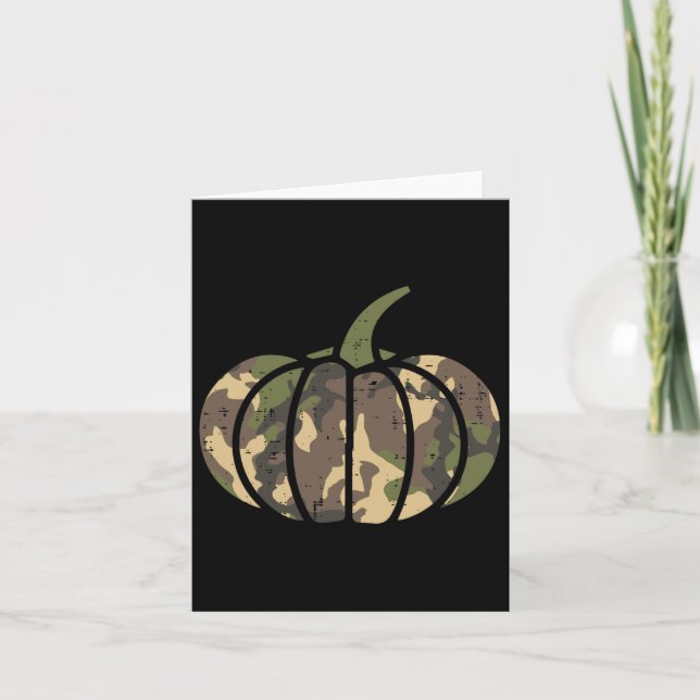 Carte Camo Camouflage Citrouille Costume Halloween Homme (Devant)