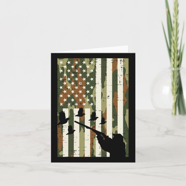 Carte Camo Us Drapeau Chasse Pheasant Chasse Haut Terrai (Devant)