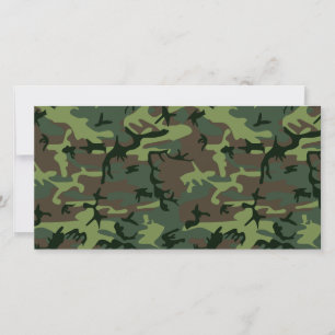 Carte Camouflage Camo Green Brown Pattern