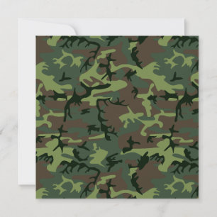 Carte Camouflage Camo Green Brown Pattern