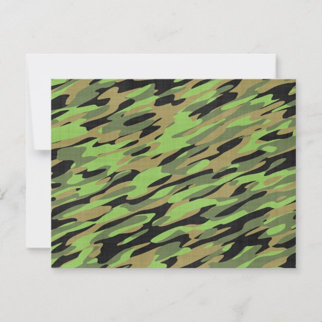 Carte Camouflage de l'Armée verte Texté (Devant)