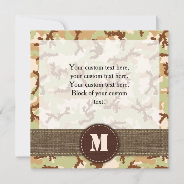 Carte Camouflage du désert (Devant)