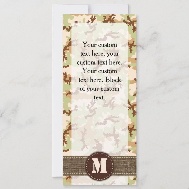 Carte Camouflage du désert (Devant)