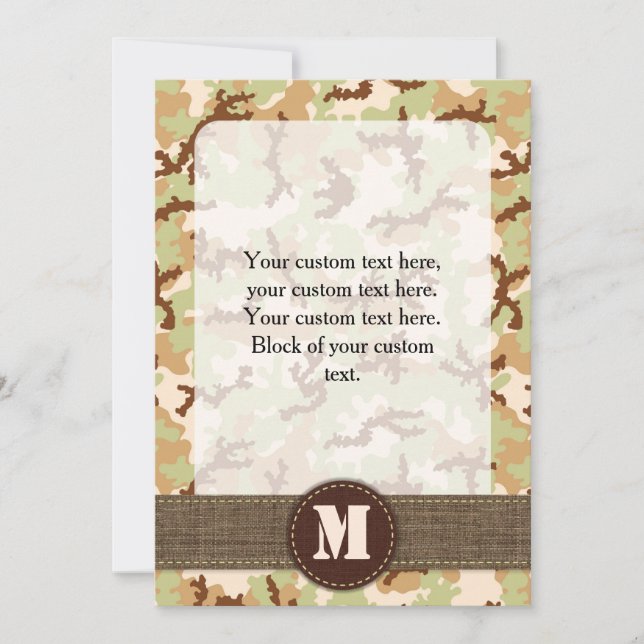 Carte Camouflage du désert (Devant)