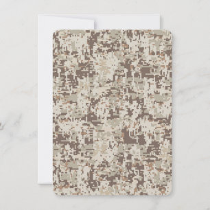 Carte Camouflage numérique de style beige du désert
