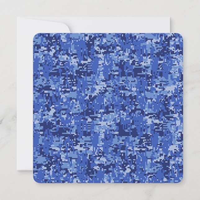 Carte Camouflage photo numérique bleu de la Marine (Devant)