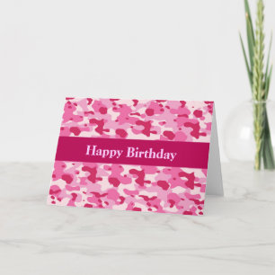 Carte Camouflage rose