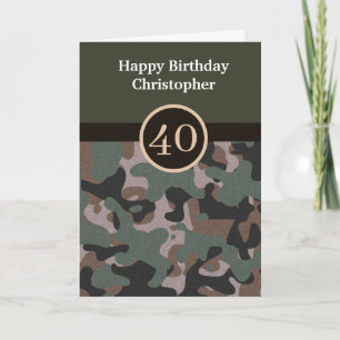 Carte Camouflage vert 40e anniversaire
