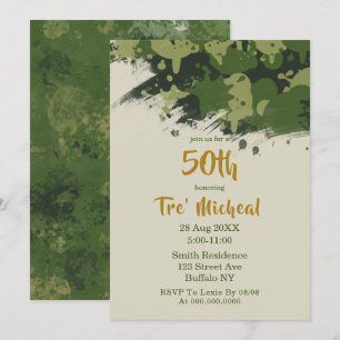Carte Camouflage vert de l'Armée 50e anniversaire Invita
