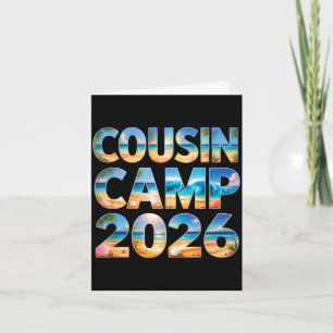 Carte Camp de cousins mignons équipage 2026 réunion de f