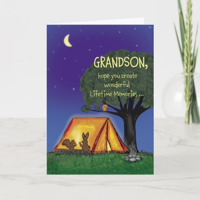 Carte Camp d'été - Miss you - Grandson (Devant)