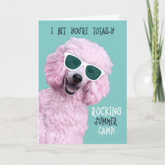 Carte Camp d'été Pink Poodle Rocking it Card