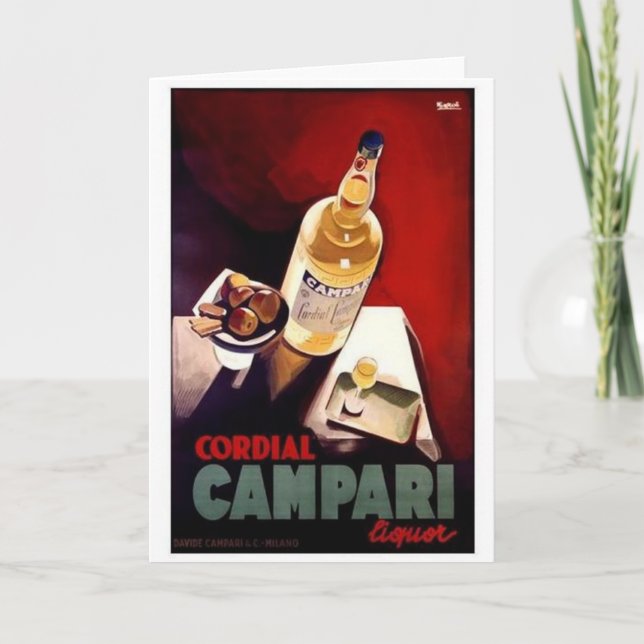 Carte Campari cordial (Devant)