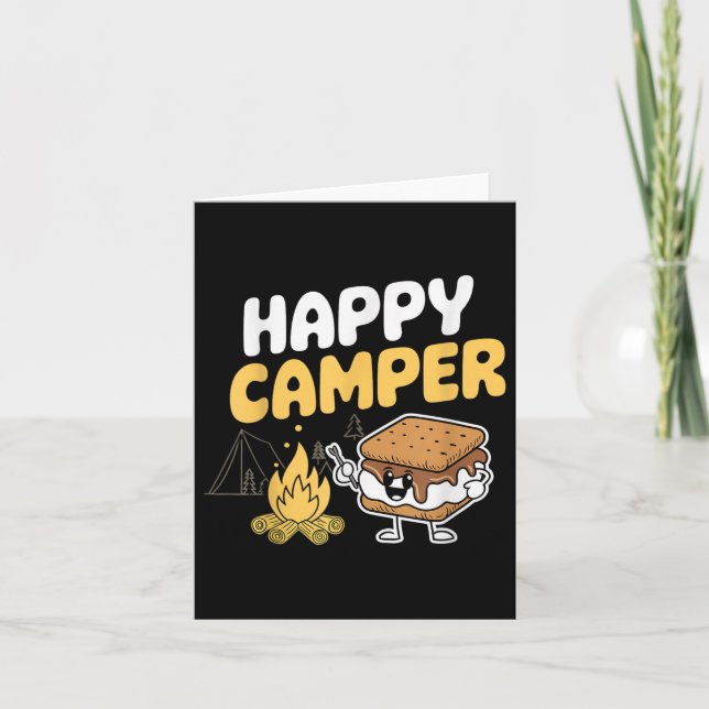 Carte Camper Marshmallow Camping Smores Kawaii Smores (Devant)