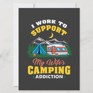 Carte Camping - Addiction au camping de la femme