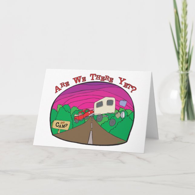 Carte Camping amusant (Devant)