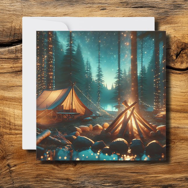 Carte Camping avec de jolies lumières (Créateur téléchargé)