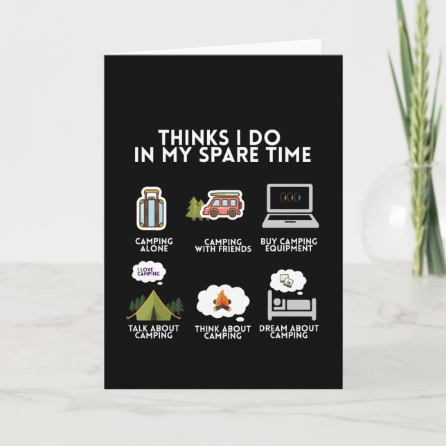 Carte camping camping camping camping feu camping drôle  (Devant)