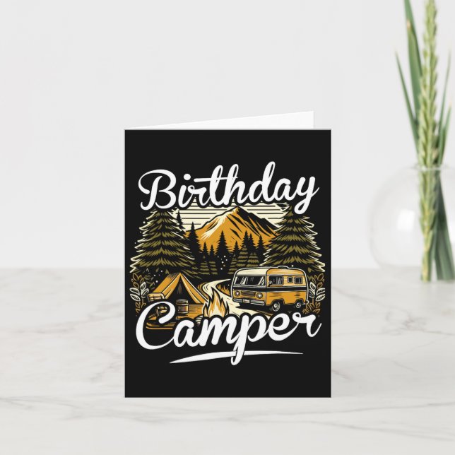 Carte Camping d'anniversaire (Devant)