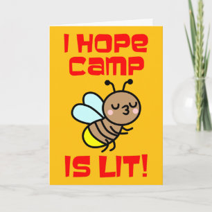 Carte Camping d'été Le camping est un bug de foudre Blan