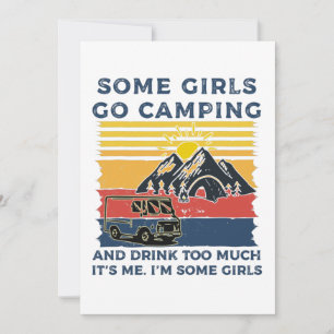 Carte Camping Fille Drôle Cadeaux