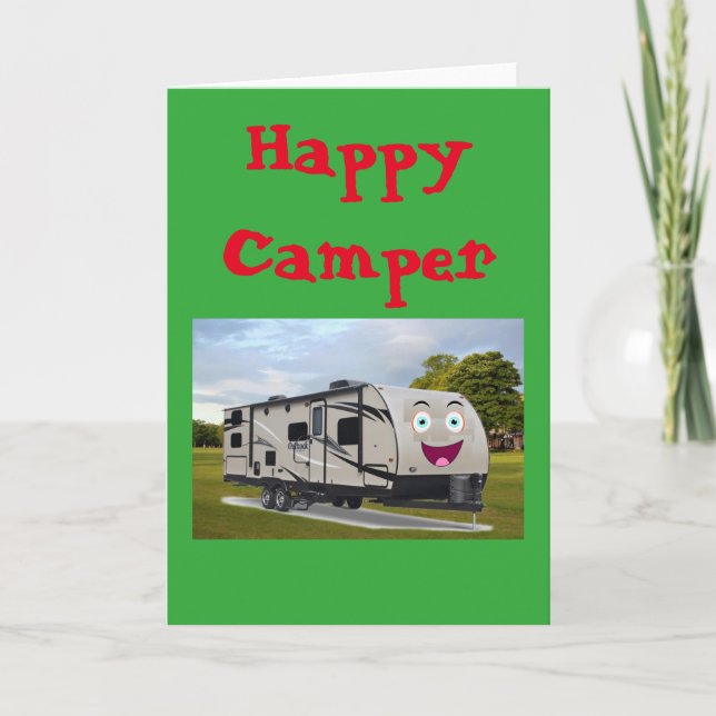 Carte Camping Happy Retirement dans le RV par Funnycoomb (Devant)