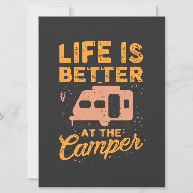 Carte Camping - La Vie Est Meilleure Au Camper (Devant)