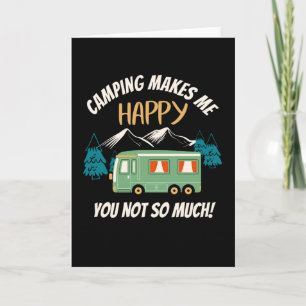 Carte Camping Me Rend Heureux Camper Drôle