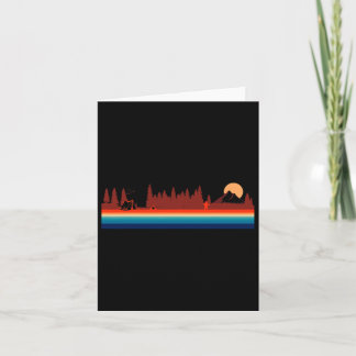 Carte Camping Randonnée Nature Mountains Retro Style 80'