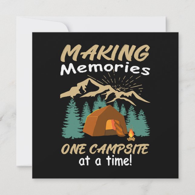 Carte CAMPING, souvenirs (Devant)