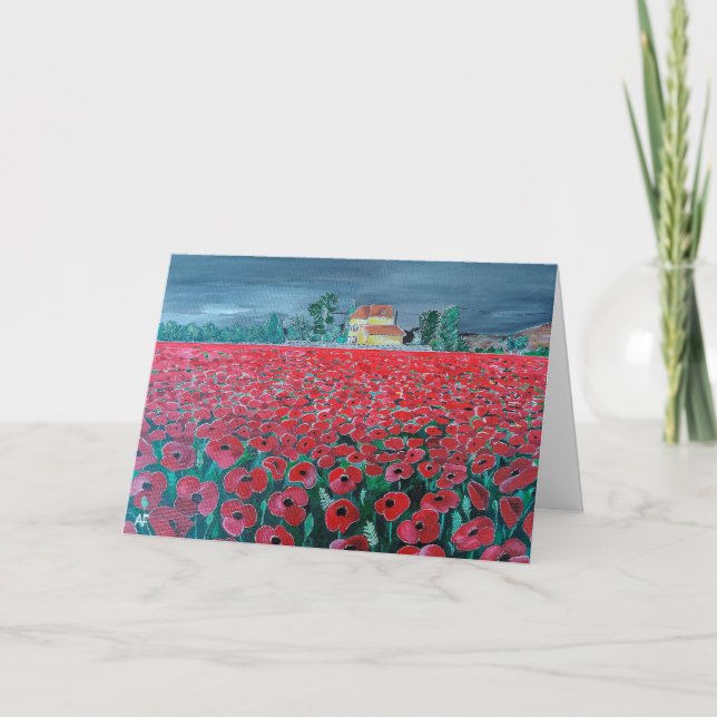 Carte Campo de Amapolas Peinture d'Alfred Fox (Devant)