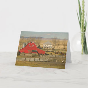 Carte Canada, Alberta, Pincher Creek : Red Barn & Ranch