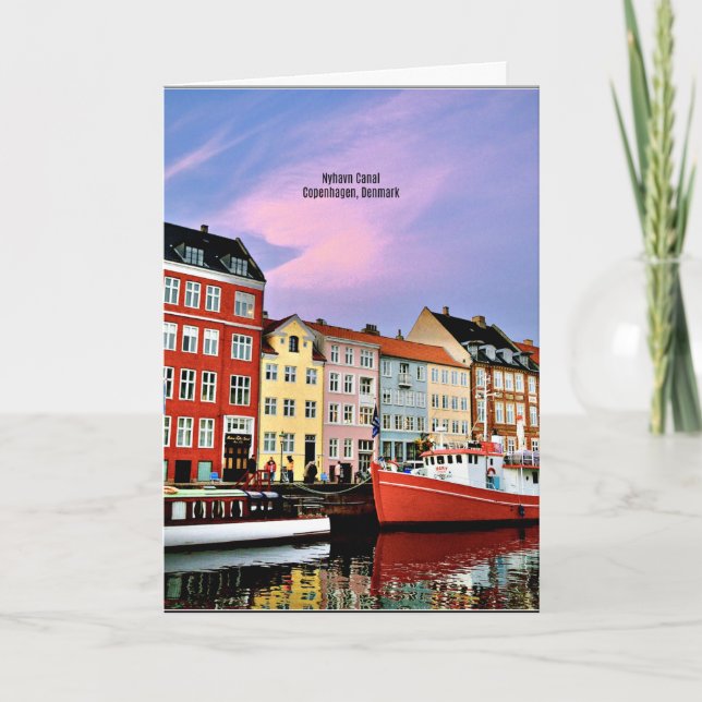 Carte Canal Nyhavn, Copenhague, Danemark (Devant)