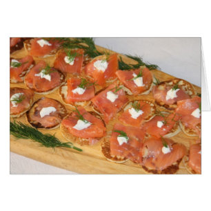 Carte, "Canapes de saumon fumé "