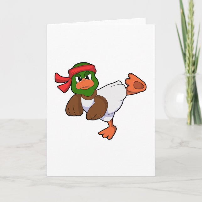 Carte Canard à l'art martial karaté (Devant)