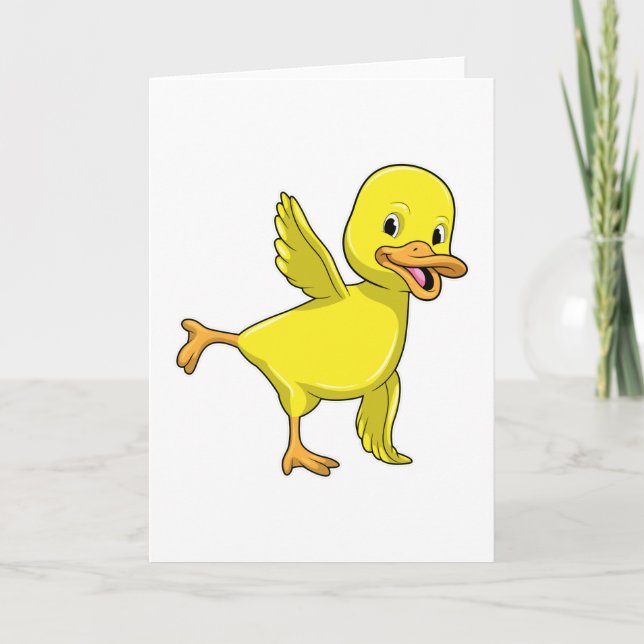 Carte Canard à l'étirement de yoga (Devant)