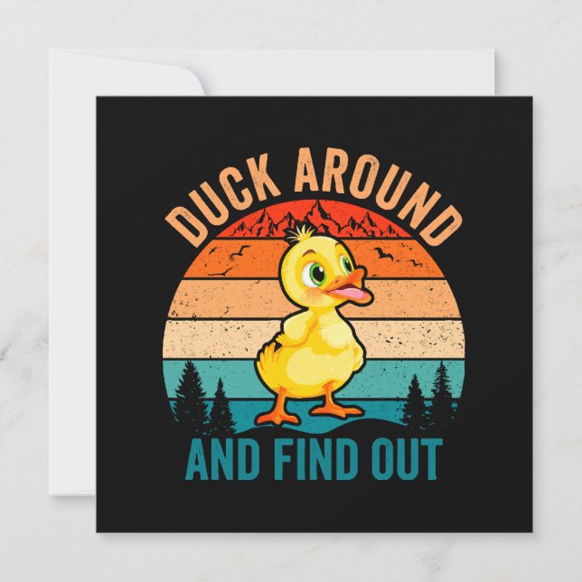 Carte Canard Autour Et Découvrez (Devant)