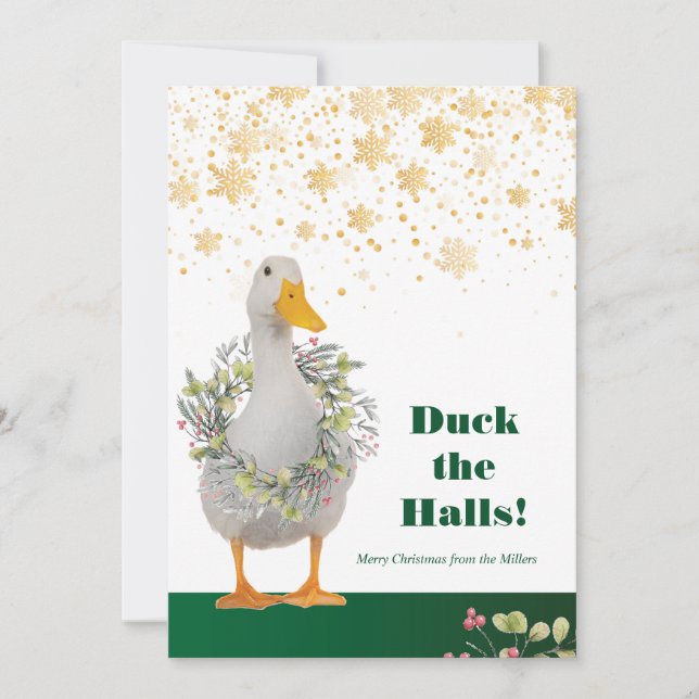 Carte Canard blanc des Halls Canard blanc Noël (Devant)