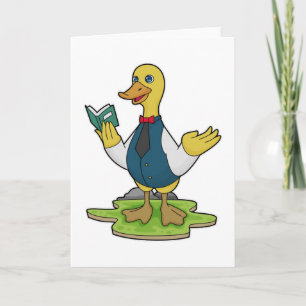 Carte Canard comme enseignant avec livre
