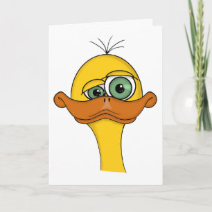 Carte Canard de dessin animé drôle